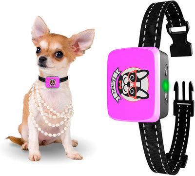 Collar pequeño para perro recargable, antiladridos para perros pequeños – el más pequeño más humano para dejar de ladrar – el collar de entrenamiento de perro sin corteza de choque impermeable – Dispositivo seguro de control de corteza para mascotas - BESTMASCOTA.COM