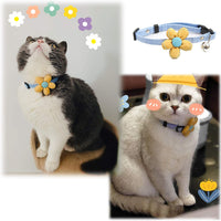 iiDesign - Collar para gato con campana, collar ajustable hecho a mano con campana, collar suave y cómodo para gatos y perros pequeños, 2 unidades - BESTMASCOTA.COM