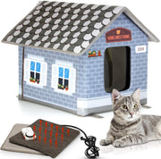 PETYELLA - Casa de gato climatizada para exteriores en invierno, resistente a la intemperie, fácil de montar - BESTMASCOTA.COM