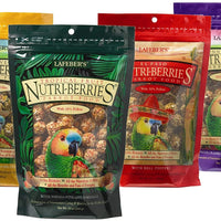 LAFEBER'S Gourmet Nutri-Berries - Paquete de muestras de alimentos variados, hechos con ingredientes no OMG y de grado humano, para loros, 10 onzas cada uno - BESTMASCOTA.COM