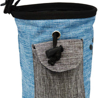 Bolsa de regalo para perros, bolsa de regalo para perros pequeños a grandes, fácil de transportar juguetes para mascotas, kibble, golosinas, dispensador integrado de bolsas de caca – azul - BESTMASCOTA.COM