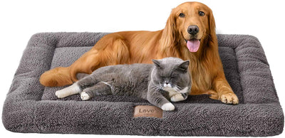 Love's cabin Self Warming Dog Crate Pad - 30/35/41 Dog Beds for Large Medium Small Dogs and Cats Pets Washable Dog Crate Mat & Dog Kennel Pad - BESTMASCOTA.COM