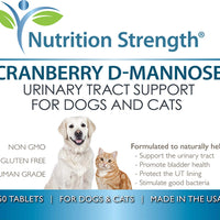 Arándano D-Mannose antioxidante, fuerza de apoyo para perros y gatos, previene y elimina Uti urinarias, Nutrición, 150 Tabletas Masticables - BESTMASCOTA.COM