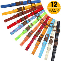 YOY 12 unidades / juego de collares de identificación de cachorros de nailon suave – ajustables reutilizables y lavables, identificación de mascotas para criadores, cuello de 8 a 13 pulgadas - BESTMASCOTA.COM