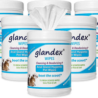 Glandex - Toallitas higiénicas para mascotas, limpieza y desodorizante, para perros y gatos con vitamina E, acondicionadores de piel y aloe - BESTMASCOTA.COM