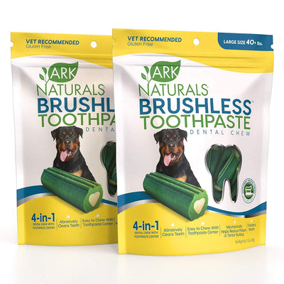 Ark Naturals Brushless Toothpaste, Dog Dental Chews for Large Breeds, Vet Recommended for Plaque, Bacteria & Tartar Control - BESTMASCOTA.COM