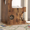 FEANDREA - Árbol de gato de 13.4 in, torre de gato mediano con 3 camas y cueva, condo de gato hecho de MDF con chapa de madera, poste de sisal y macetera sintética lavable, vintage rústico marrón y blanco UPCT70HW - BESTMASCOTA.COM