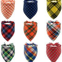 FINDMAG Bandana triangular para perro, reversible, a cuadros, para pintar, baberos, bufanda, lavable y ajustable, juego de pañuelos para perros, gatos, mascotas - BESTMASCOTA.COM