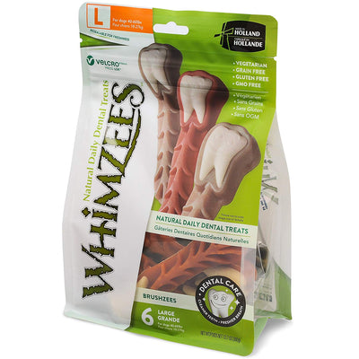 Whimzees Natural Grain Free Dental Dog Treats, Brushzees - BESTMASCOTA.COM