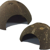 Juego de 2 Coco Shell Hut – hábitat Natural Hideout para arañas Hermit, cangrejos, reptiles, hamsters, peces - BESTMASCOTA.COM
