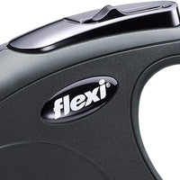 Flexi New Classic Correa retráctil para perro (cuerda), 26 pies, mediano, negro - BESTMASCOTA.COM