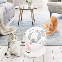 Pecute - Pelota giratoria de 360° para gato, juguete para entrenamiento mental y físico, equipado con pelota de martillo y menta - BESTMASCOTA.COM