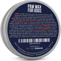 Pet Care Sciences - Cera de perro para perros, crema nasal y almohadilla de pata para gatos, también protege, calma y repara delicadas patas y hocicos, protección de pies para nieve, aroma a vainilla, fabricado en los Estados Unidos, lata de 2.0 fl oz. - BESTMASCOTA.COM