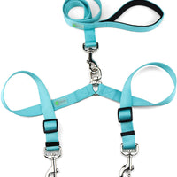 DCbark - Correa doble para perro sin enredos, longitud ajustable sin enredos, con asa acolchada cómoda para 2 perros - BESTMASCOTA.COM