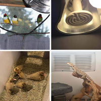 OMAYKEY - Lámpara de calor de cerámica de 75 W, 2 unidades, emisora de calor de reptil infrarroja para mascotas Brooder Coop Pollo, Lagarto tortuga, Acuario sin luz, sin daño, fuente de calor 24 horas - BESTMASCOTA.COM
