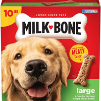 Milk-Bone Original Dog Treats, limpia los dientes, refresca la respiración 10 Pound (Pack of 1) Large