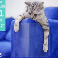 EdenPets - Cinta de entrenamiento antiarañazos de doble cara para gatos (precortada) para cualquier mueble y necesidad, protege tu casa total y fácilmente. 10 hojas XL de 17.0 x 12.0 in sin residuos. - BESTMASCOTA.COM