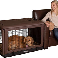 Pet Gear “The Other Door” 4 Door Steel Crate with Plush Bed + Travel Bag for Cats/Dogs - BESTMASCOTA.COM