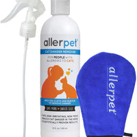 Allerpet Eliminador de caspa de gatos, reductor de alérgenos de mascotas 100% no tóxico, científicamente probado para un alivio eficaz de la alergia al gato, fabricado en Estados Unidos (12 oz)