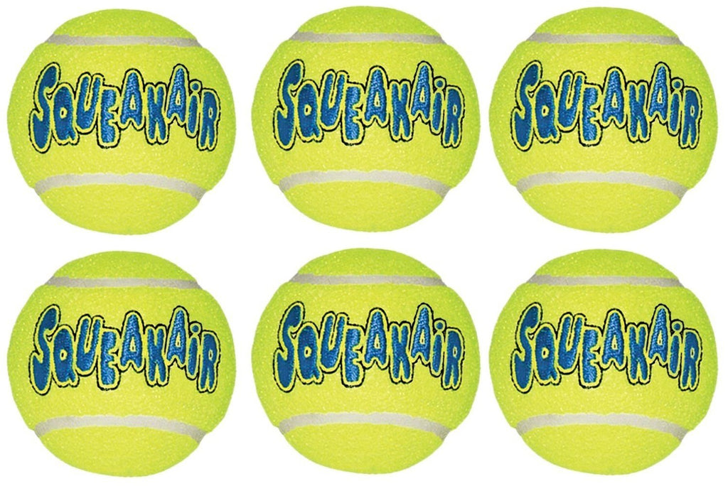 Kong Air perro Squeak Air – Pelota de Tenis perro juguete, grandes, amarillo, 6 Count - BESTMASCOTA.COM