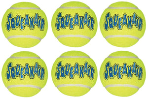 Kong Air perro Squeak Air – Pelota de Tenis perro juguete, grandes, amarillo, 6 Count - BESTMASCOTA.COM