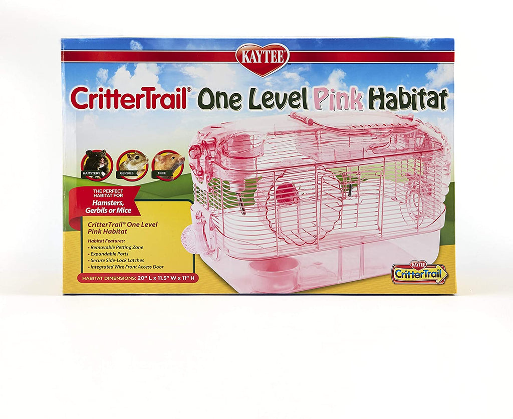 Super Pet Crittertrail Hábitat de un nivel, rosa, S, Rosado - BESTMASCOTA.COM