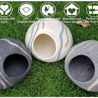 Juguetes de pelota de lana - Seguro para gatos y perros pequeños - Mini pelotas de tenis para perros y gatos de lana afieltrada de 1.5 pulgadas - paquete de 6 - BESTMASCOTA.COM