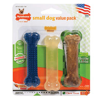 Juguetes para morder de huesos para perros, paquete triple, de Nylabone - BESTMASCOTA.COM