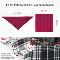 IOKHEIRA - Bandana de búfalo para perro, 5 unidades, doble reversible, para cachorro, tamaño grande, tamaño mediano, bandanas, bufandas de impresión a cuadros, accesorios para perros - BESTMASCOTA.COM