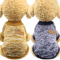 Satinior - 2 piezas de ropa para mascotas de invierno para cachorro clásico cálido abrigo de invierno para cachorro de punto ropa - BESTMASCOTA.COM