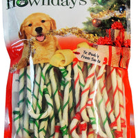 Pet Factory 90005 5" Rawhide Canes de día festivo para perros con 2 Color cordones 30 unidades - BESTMASCOTA.COM