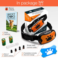 DogRook Collar de corteza – Humane, sin choque – Modos de vibración y cuidado del sonido – Smart ajustable para perros pequeños, medianos y grandes razas – No dañan disuasión reflectante vibrador collar - BESTMASCOTA.COM