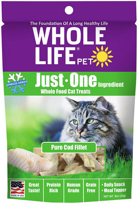 Whole Life Pet Single Ingredient USA Freeze Dried Cod Treats for Cats - BESTMASCOTA.COM