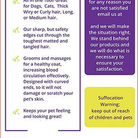 Removedor de marañas, por Hertzko. Apto para perros y gatos. Herramienta ideal para remover enredos, marañas, nudos o cabello muerto. - BESTMASCOTA.COM