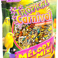 F.M. Brown 's Tropical Carnival Melody Mix pequeño pájaro foraging tratar con frutas, verduras, frijoles, Semillas, y hierbas para periquitos, Canarios, y pinzones, 5oz - BESTMASCOTA.COM