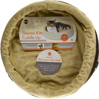 K&H Pet Products 3701 Thermo-Kitty Cuddle Up Heated Pet Bed Mocha 16" 4W - BESTMASCOTA.COM