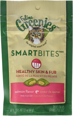 Greenies Feline smartbites Skin & Fur Salmón 2.1oz – por Greenies - BESTMASCOTA.COM