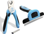 Gonicc Dog & Cat Pets Nail Clippers and Grooming Brush. Nail Clippers with Safety Guard to Avoid Over Cutting, Free Nail File. Dog Brush Effectively Reduces Shedding by Up to 95%. Professional Groomin - BESTMASCOTA.COM