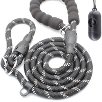 BAAPET Correa antideslizante para perro de 6 pies, antiasfixia con cubierta de cuerda duradera mejorada y asa acolchada cómoda para perros grandes, medianos y pequeños entrenamientos con bolsas de caca y dispensador - BESTMASCOTA.COM