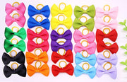 yagopet 20pcs Nuevo Perro lazos topknot sólido pequeño bowknot con bandas de goma parte superior calidad Pet Grooming Productos Combinación Pure Colores lazos de pelo de mascotas perro accesorios para el pelo - BESTMASCOTA.COM