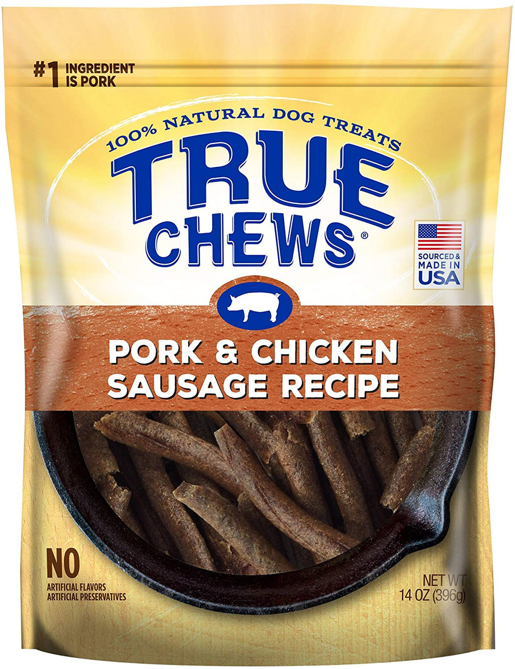 True Chews - Receta de salchichas de cerdo y pollo para perros - BESTMASCOTA.COM