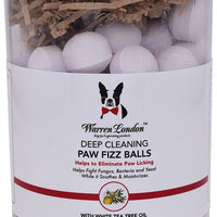 Warren London Paw Fizz Tabletas y pelotas de limpieza profunda para perros, ayuda a dejar de lamer las patas - BESTMASCOTA.COM