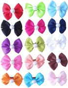 PET SHOW Bowknot Dog Hair Bows with French Barrette Clips Pet Puppies Yorkie Teddy Grooming Hair Accessories Pack of 10 - BESTMASCOTA.COM