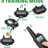 F-color collar de entrenamiento para perro, 2600FT collar de choque para perros grandes medianos y pequeños de raza, con 4 modos de luz de vibración de pitido, collar de choque impermeable y recargable para 3 perros - BESTMASCOTA.COM
