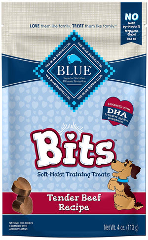 Blue Buffalo Bits Beef - Tratamiento para perro, con vitaminas suaves y húmedas - BESTMASCOTA.COM