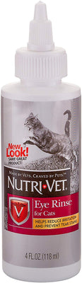 Nutri-Vet líquido para enjuague de ojos para gatos, 4 onzas, Paquete de 1 - BESTMASCOTA.COM