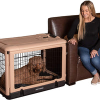 Pet Gear “The Other Door” 4 Door Steel Crate with Plush Bed + Travel Bag for Cats/Dogs - BESTMASCOTA.COM