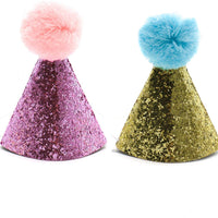Huele 2 piezas perro sombrero de cumpleaños para mascotas fiesta diadema de gatito de gato sombreros colgantes accesorios de cuidado para - BESTMASCOTA.COM