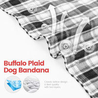 IOKHEIRA - Bandana de búfalo para perro, 5 unidades, doble reversible, para cachorro, tamaño grande, tamaño mediano, bandanas, bufandas de impresión a cuadros, accesorios para perros - BESTMASCOTA.COM