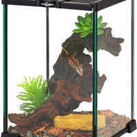 REPTIZOO Mini terrario de cristal para reptiles, vista completa visualmente atractiva, mini hábitat de vidrio para reptiles. - BESTMASCOTA.COM